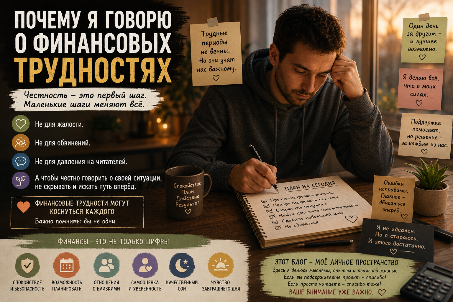 Почему я открыто говорю о финансовых трудностях