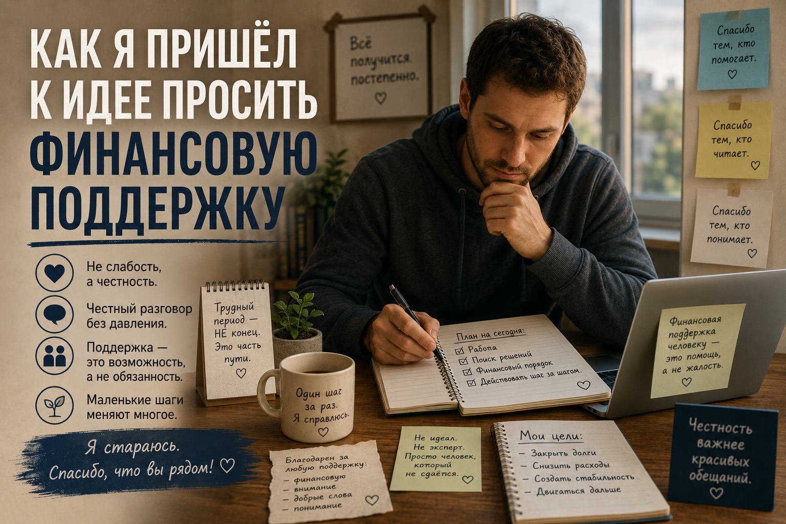 Как я пришёл к идее просить финансовую поддержку